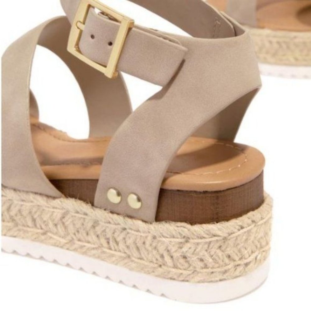 !! NEW !! Espadrille Sandals in Taupe - Picture 5 of 5